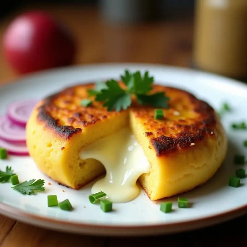 Arepa de Yuca Rallada y Queso Mozzarella: Receta Venezolana Sin Harina en Sartén