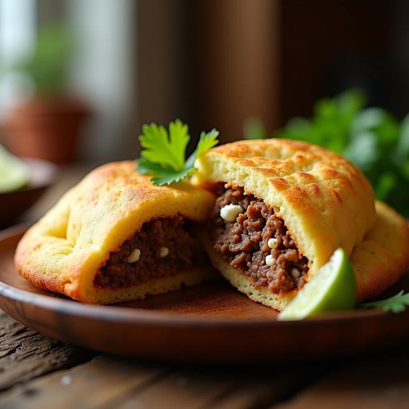 Arepa de Yuca Rellena de Carne Mechada: Receta Colombiana Sin Harina en Thermomix