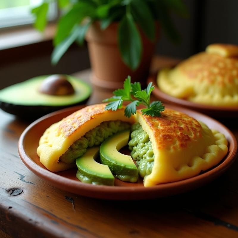 Arepa de Yuca Rellena de Guasacaca y Aguacate: Receta Venezolana en Airfryer