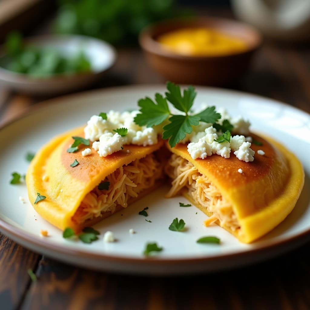 Arepa de Yuca Rellena de Pollo al Ají Amarillo: Receta Peruana Sin Gluten