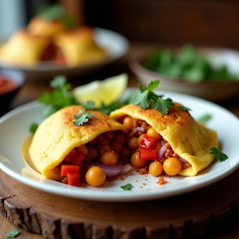 Arepa de Masa de Yucca Rellena de Garbanzos especiados: Receta Venezolana Sin Gluten