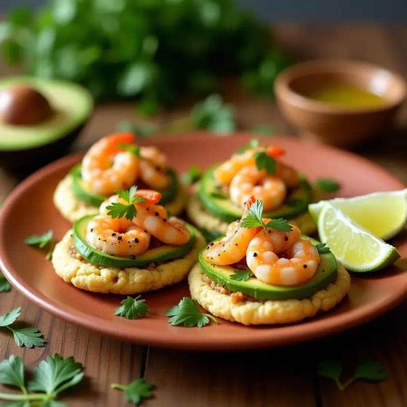 Arepas Rellenas de Aguacate y Camarones: Receta Venezolana Keto y Alta en Omega-3