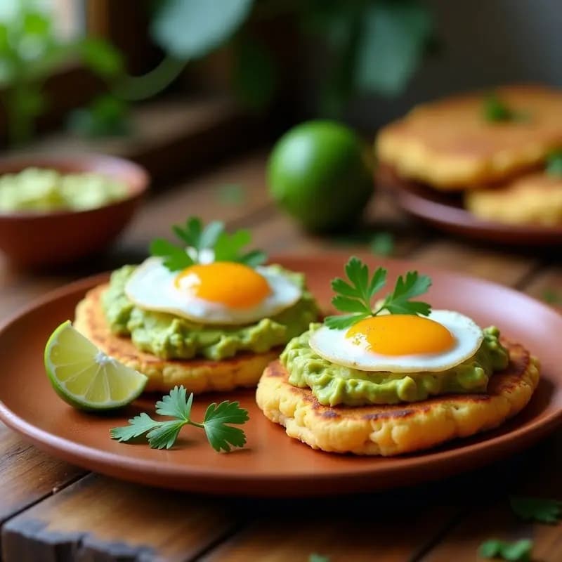 Arepas Rellenas de Aguacate y Huevo: Desayuno Venezolano Energético y Sin Harina