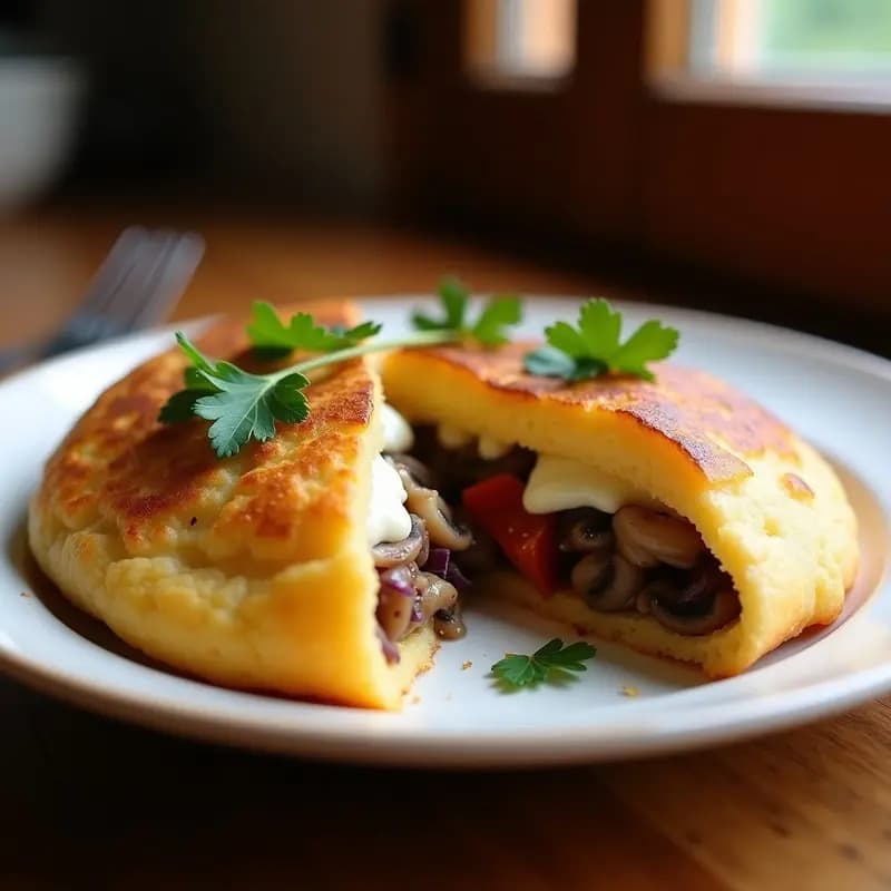 Arepas de Harina de Arroz Rellenas de Queso y Champiñones: Receta Venezolana Sin Gluten
