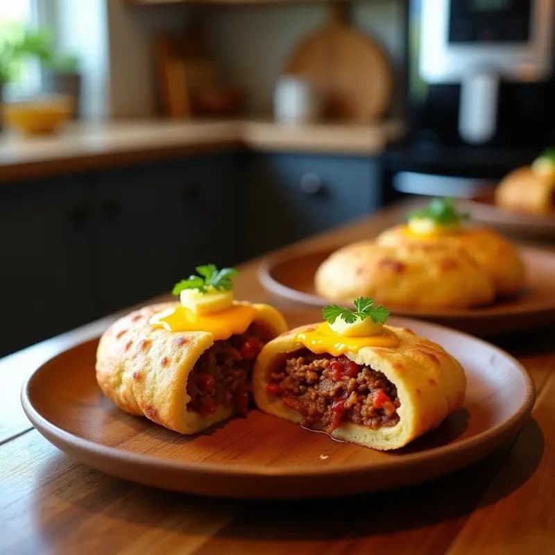 Arepas Rellenas de Carne Desmechada y Queso Amarillo: Receta Venezolanito en Airfryer
