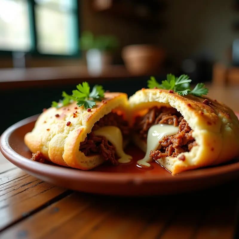 Arepas Rellenas de Carne Mechada y Queso Blanco: Receta Colombiano-Venezolana de Fusión