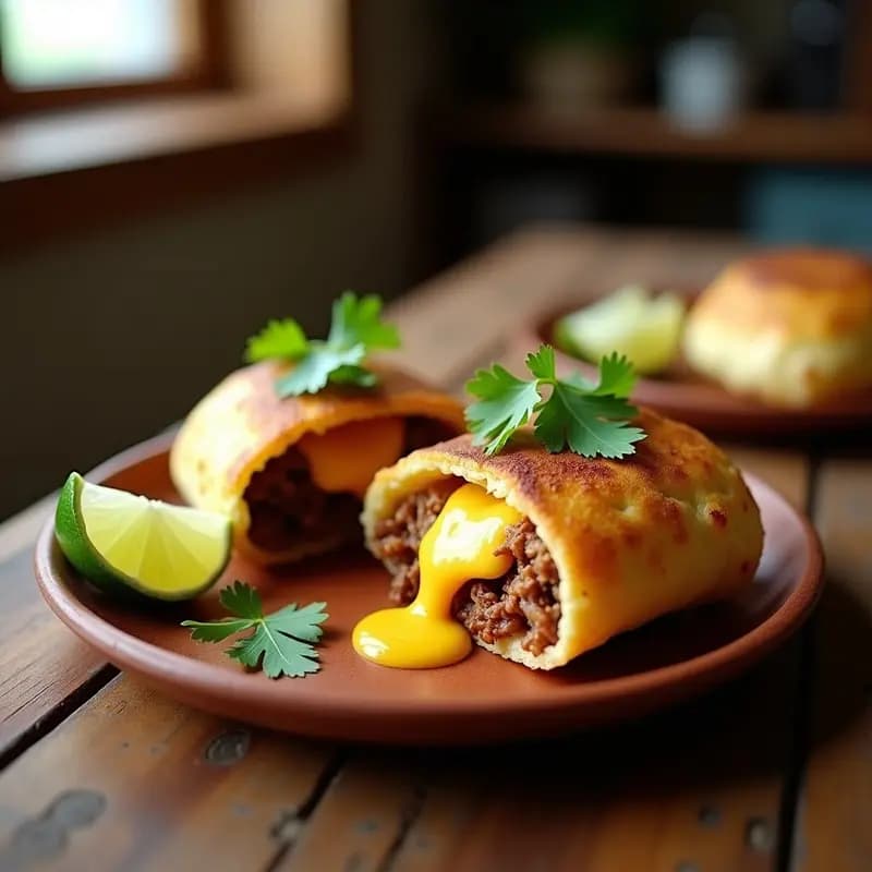 Arepas Rellenas de Carnitas y Queso Oaxaca: Fusión Colombiana-Mexicana en Airfryer