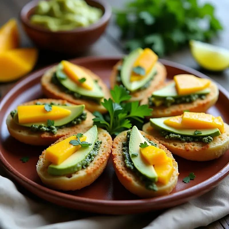 Arepas de Chía y Espinacas con Guacamole de Mango: Receta Colombiana Sin Harina