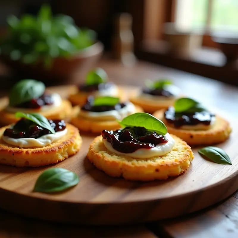 Arepas de Chía y Queso de Cabra con Mermelada de Higo: Receta Colombiano-Venezolana Sin Harina