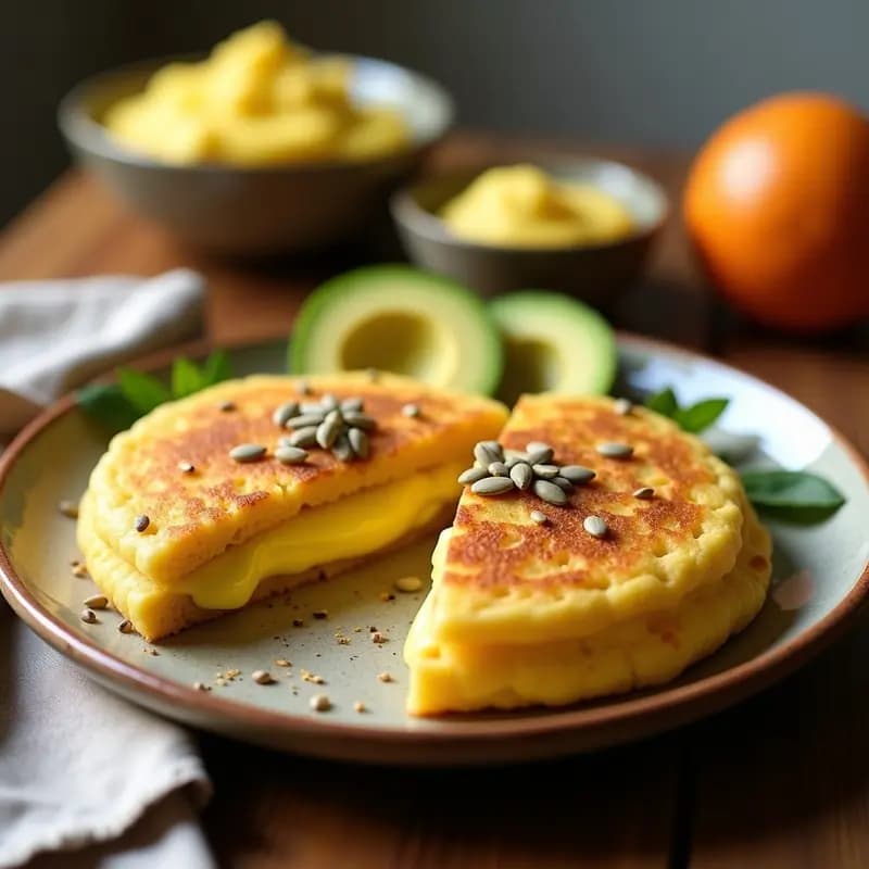 Arepas de Chía y Queso de Cáscara de Piña: Receta Venezolana Vegana