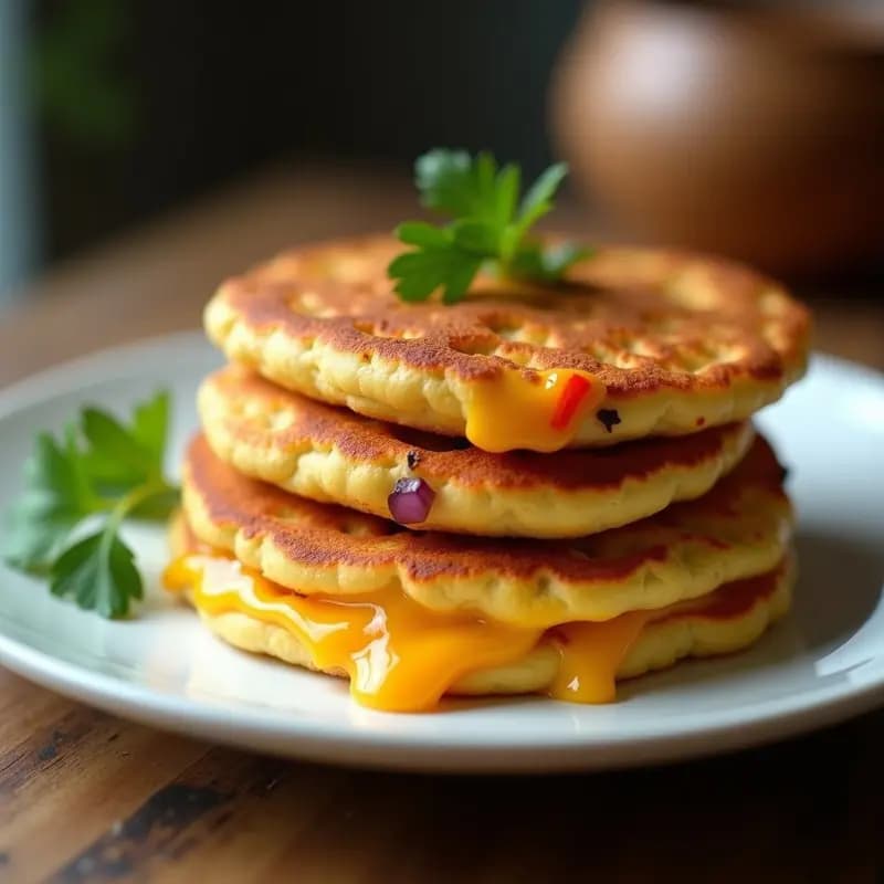 Arepas de Chili y Queso Cheddar: Receta Colombiana Sin Gluten para Tupper