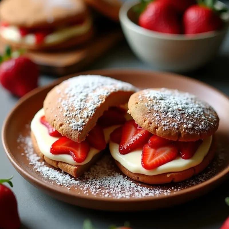 Arepas de Chocolatada con Queso Crema y Fresas: Desayuno Colombiano Dulce