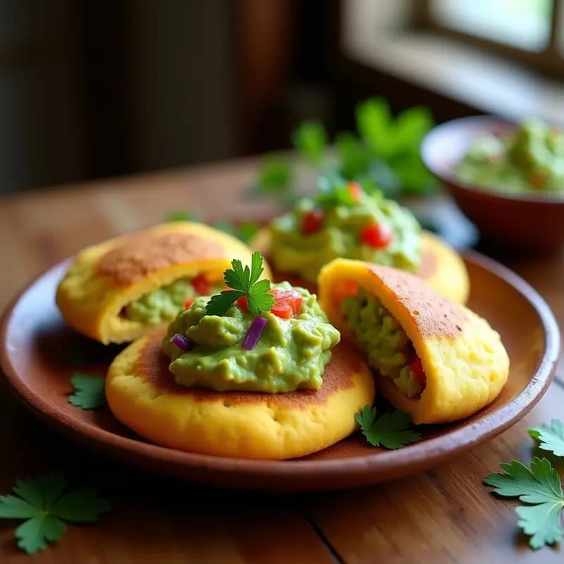 Arepas Colombianas de Ñame y Elote con Guacamole: Receta Sin Harina de Maíz y Sin Gluten