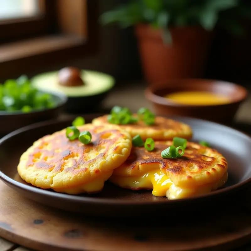 Arepas Colombianas de Queso y Maíz Tierno: Desayuno o Cena Rápida