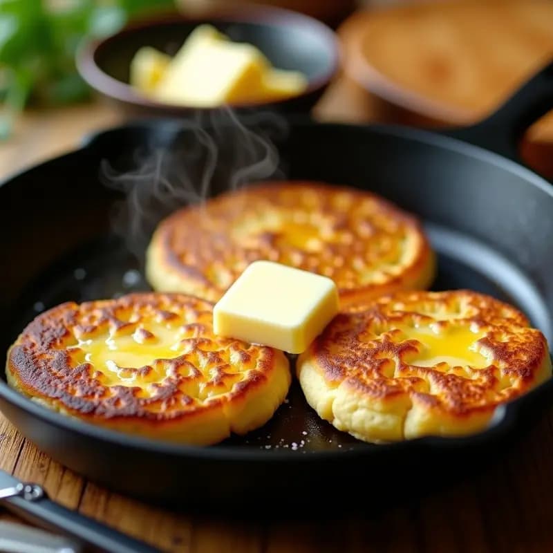 Arepas Colombianas con Queso y Mantequilla: Desayuno o Acompañamiento Rápido