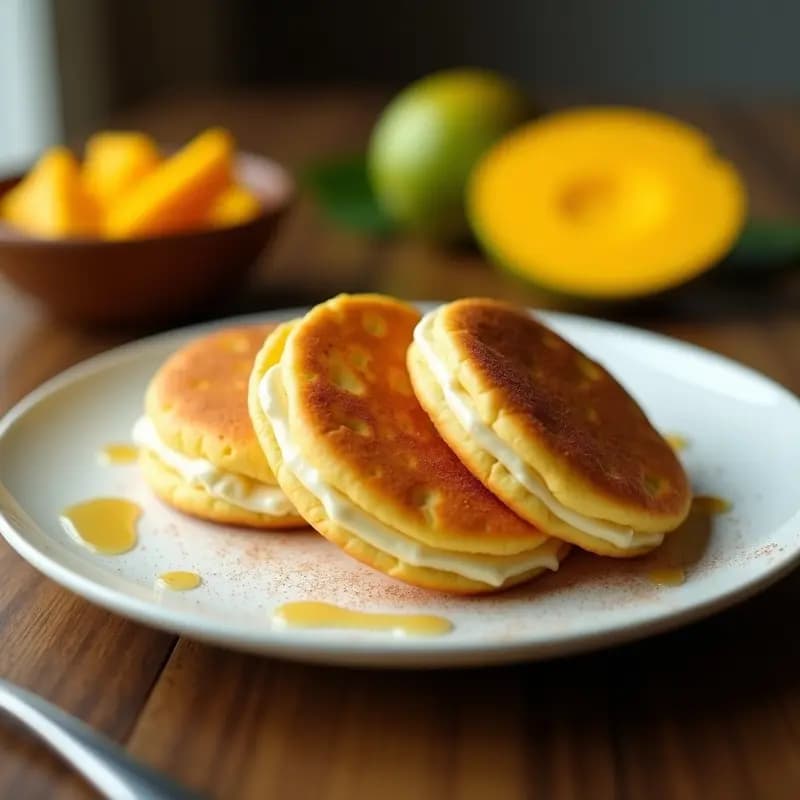 Arepas Dulces de Maíz y Queso Crema Vegano: Desayuno Colombiano Sin Lactosa