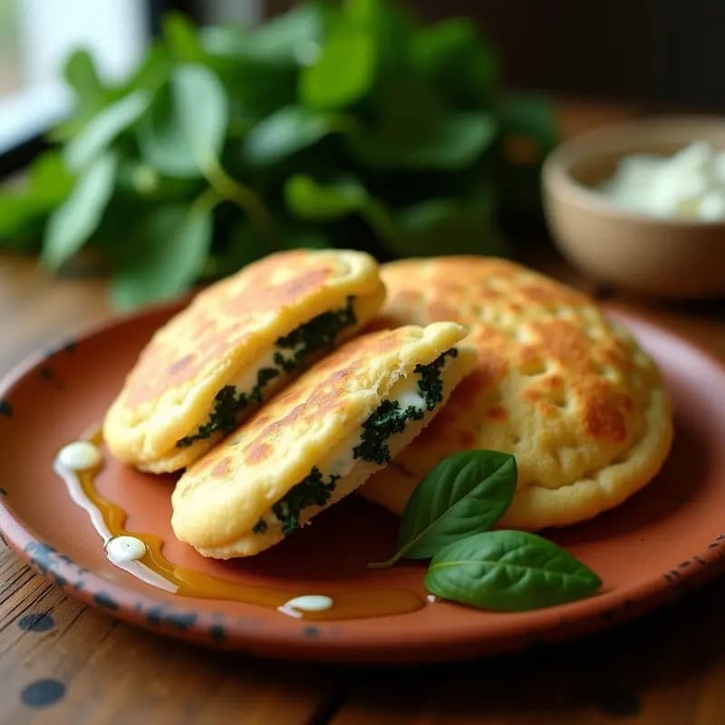 Arepas Colombianas de Espinacas y Queso de Cabra: Receta Sin Harina de Maíz con Harina de Almendra