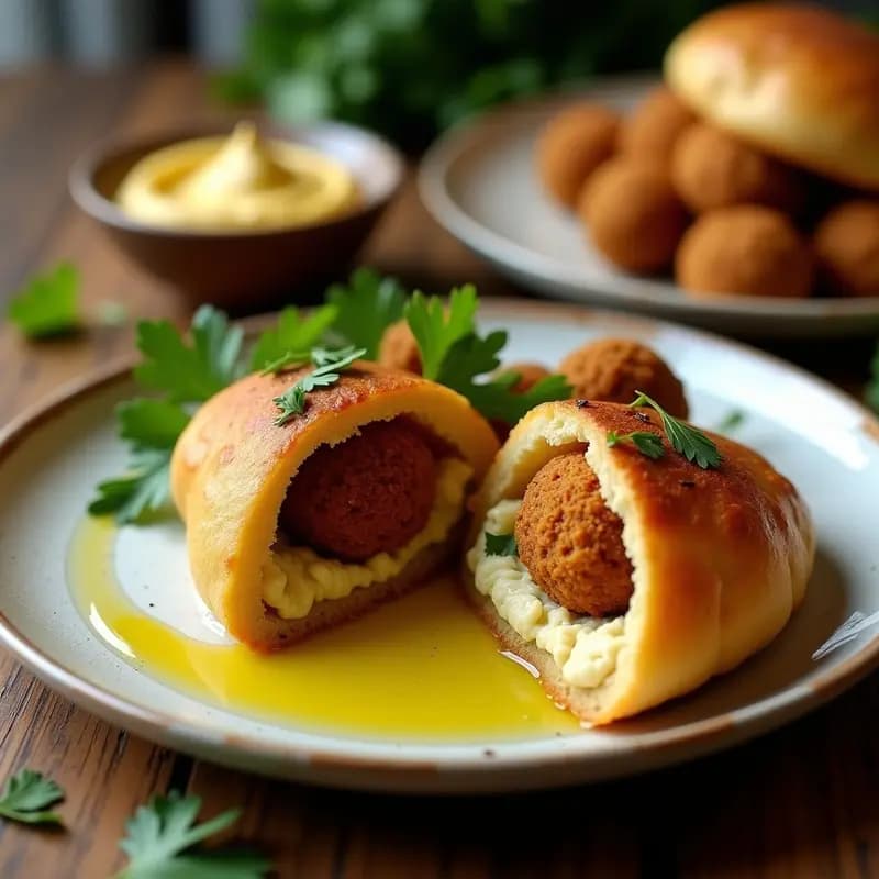 Arepas Rellenas de Falafel y Hummus: Receta Venezolano-Árabe Fusion