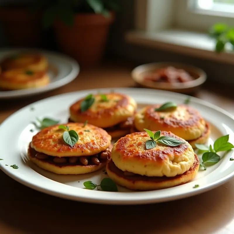 Arepas Rellenas de Feijoada Brasilera: Receta Fusion Colombiano-Brasileña en Airfryer