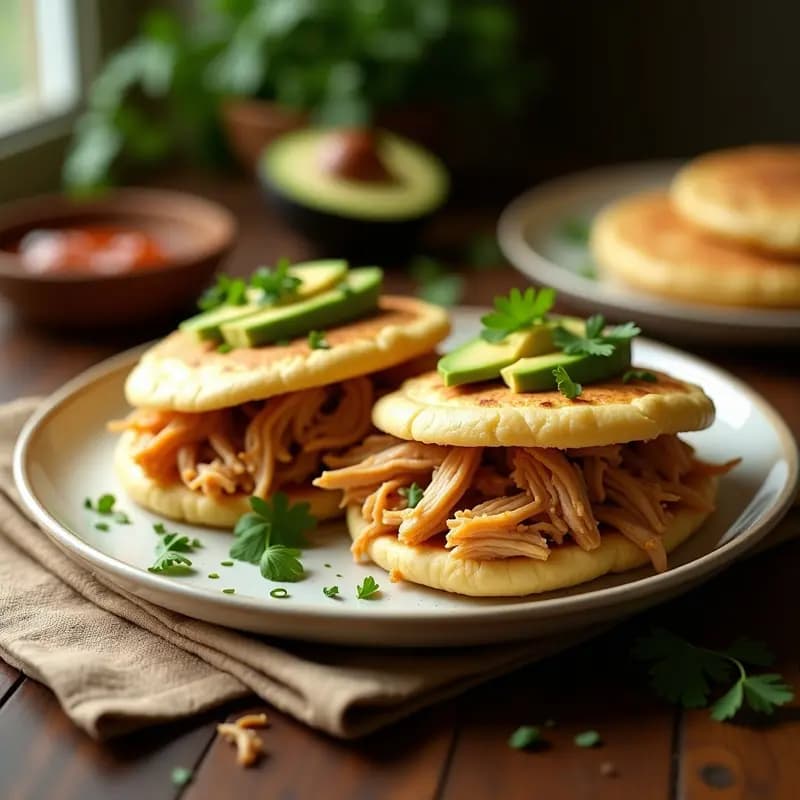 Arepas Rellenas de Gallina y Aguacate: Receta Colombiana de Desayuno Tradicional