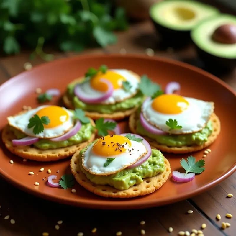 Arepas de Harina de Garbanzo con Aguacate y Huevos: Desayuno Venezolano High-Protein