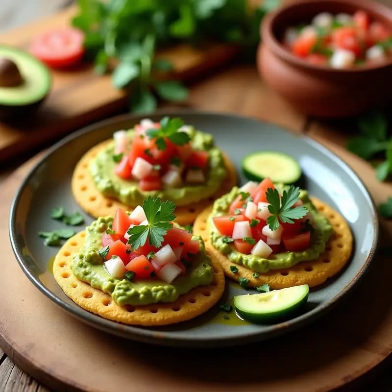 Arepas de Garbanzo con Guacamole y Pico de Gallo: Desayuno Colombiano Vegano y Sin Gluten
