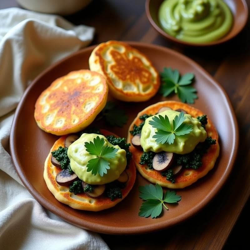 Arepas Rellenas de Guasacaca y Hongo Ostreatus: Receta Venezolana Vegana en Airfryer