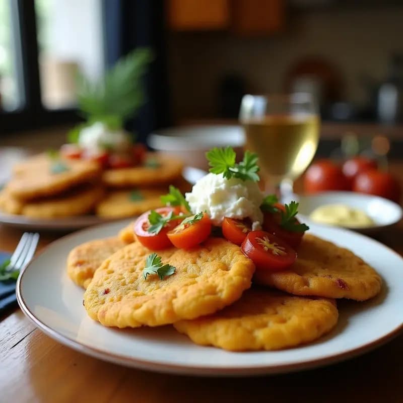 Arepas Rellenas de Queso Halloumi y Higos Asados: Combinación Dulce-Salada Venezolana