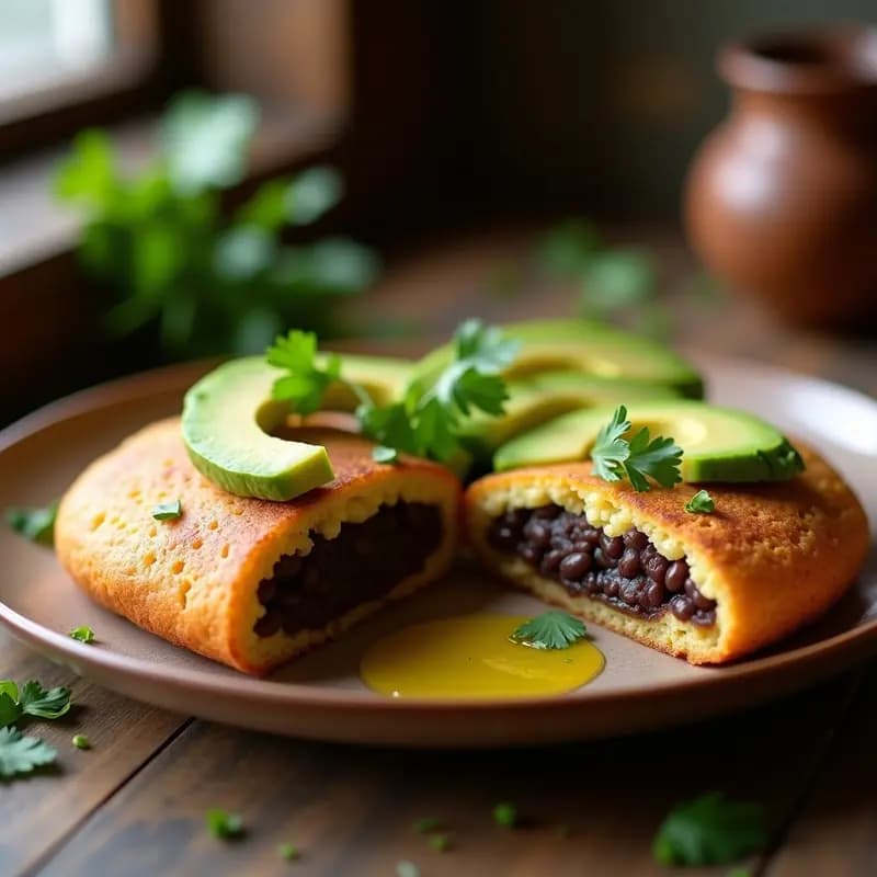 Arepas de Harina de Arroz Rellena de Aguacate y Frijoles: Receta Venezolana Sin Gluten