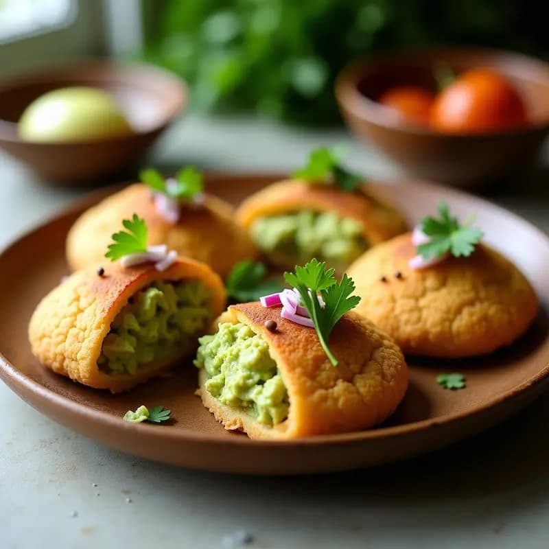 Arepas de Harina de Arroz Rellenas de Aguacate y Garbanzos: Receta Vegana Sin Gluten