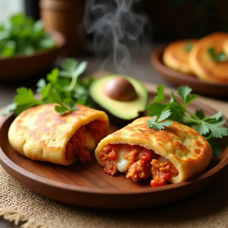 Arepas de Harina de Arroz con Relleno de Pollo y Queso: Receta Colombiana Sin Gluten