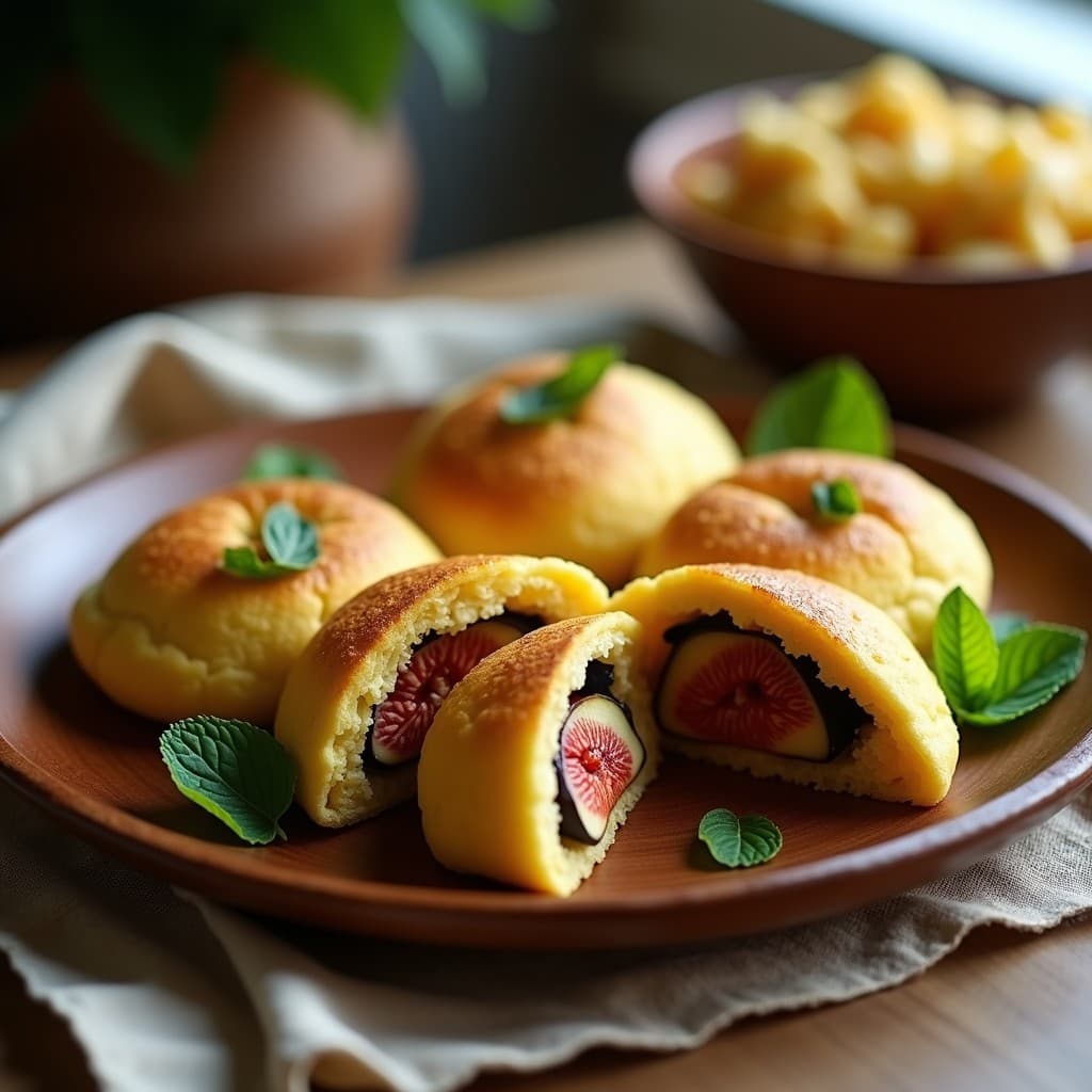 Arepas de Harina de Maíz Azul Rellenas de Queso de Anacardos y Higos: Receta Venezolana Vegana