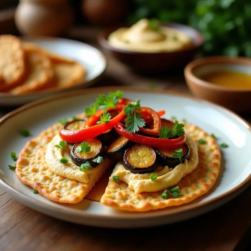 Arepas Rellenas de Hummus y Vegetales Asados: Receta Colombiana Vegana