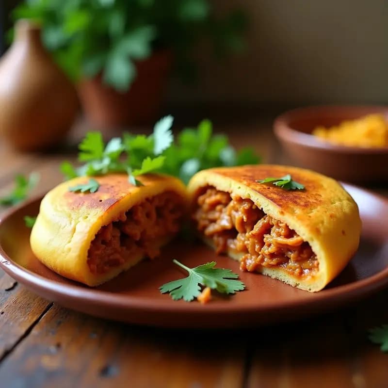 Arepas Rellenas de Jackfruit Desmenuzado y Queso de Cashew: Receta Colombiana Vegana