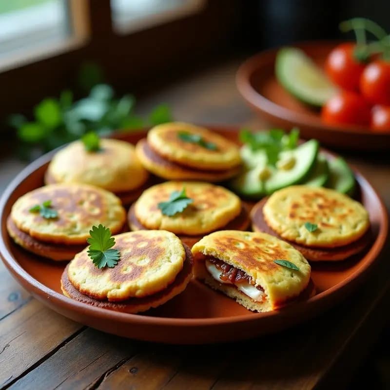 Arepas Venezuelanas de Maíz Azul con Queso de Cabra: Receta Sin Gluten y Alta en Fibra