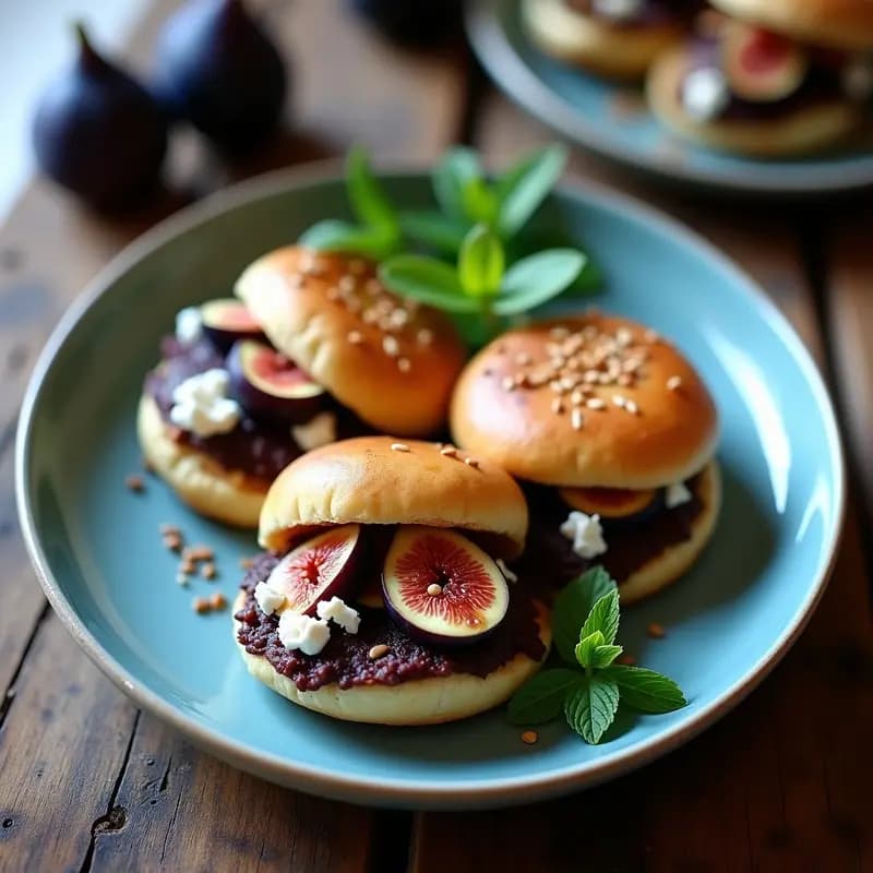 Arepas de Maíz Azul con Queso Feta y Higos: Receta Venezolana-Griega Fusion
