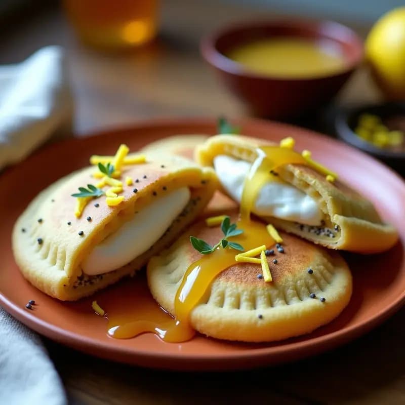 Arepas de Maíz Azul con Requesón y Miel: Desayuno Colombiano sin Horno