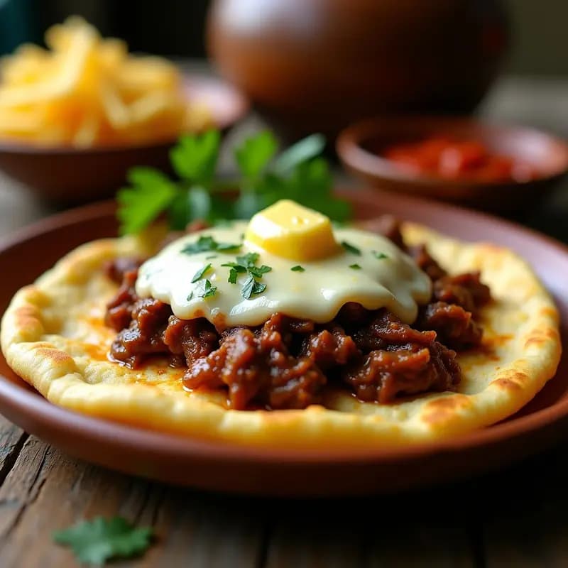 Arepas de Maíz Blanco Rellenas de Desmenuzado de Res: Receta Colombiana Clásica
