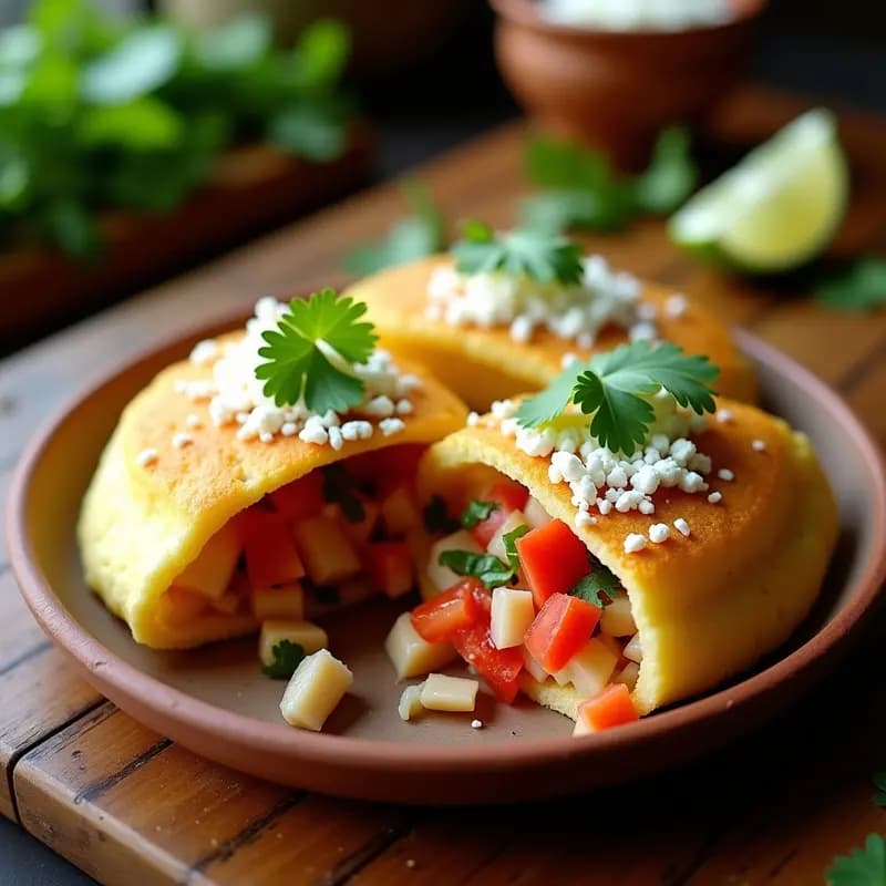 Arepas de Maíz Blanco Rellenas de Pabello Pez: Receta Venezolana Clásica