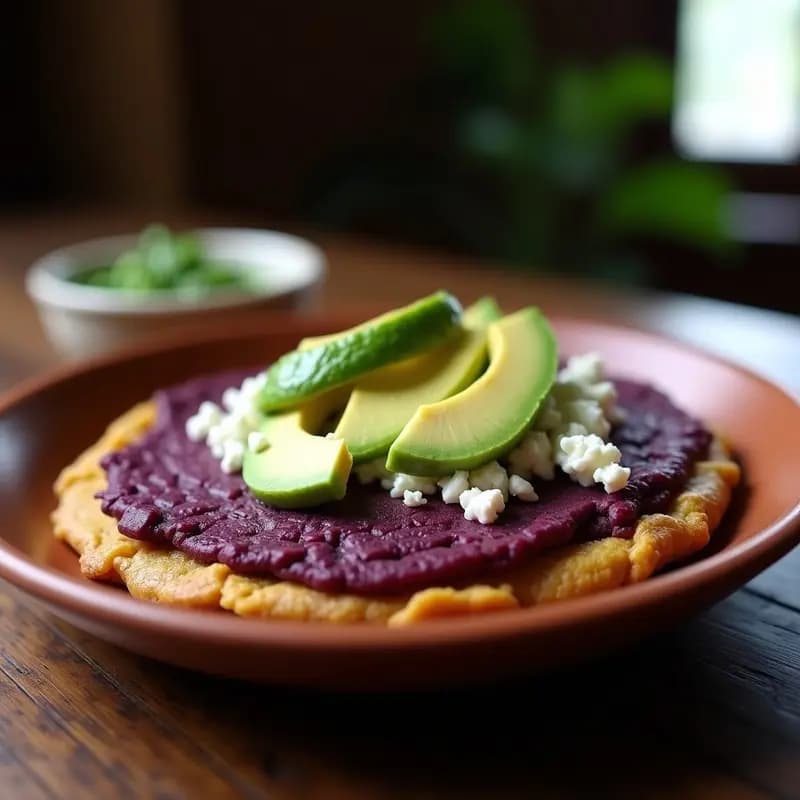 Arepas de Maíz Morado con Queso de Burra y Aguacate: Receta Venezolana Antioxidante