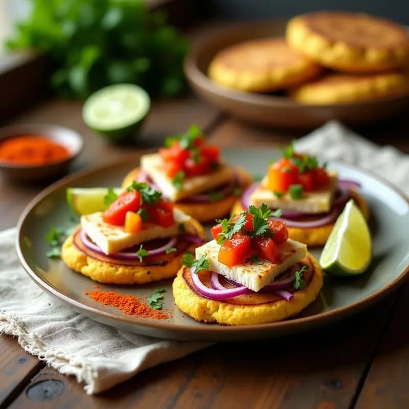 Arepas de Maíz Pilado Rellenas de Pescado a la Plancha y Ají: Receta Colombiana Alta en Omega-3