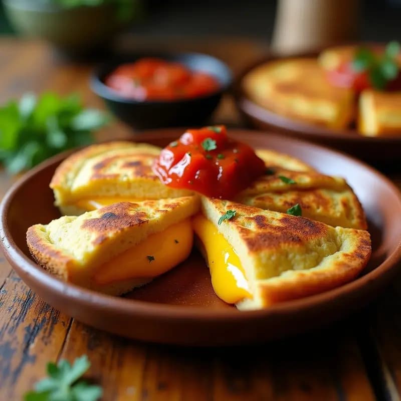 Arepas Colombianas de maíz trillado con queso Oaxaca: Receta asada en parrilla con hogao