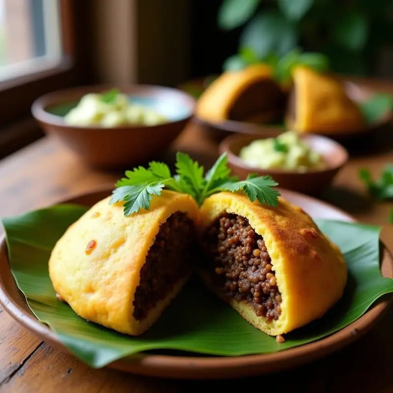  Arepas de Ñame Rellena de Carne Mechada Vegetal: Receta Venezolana Vegana