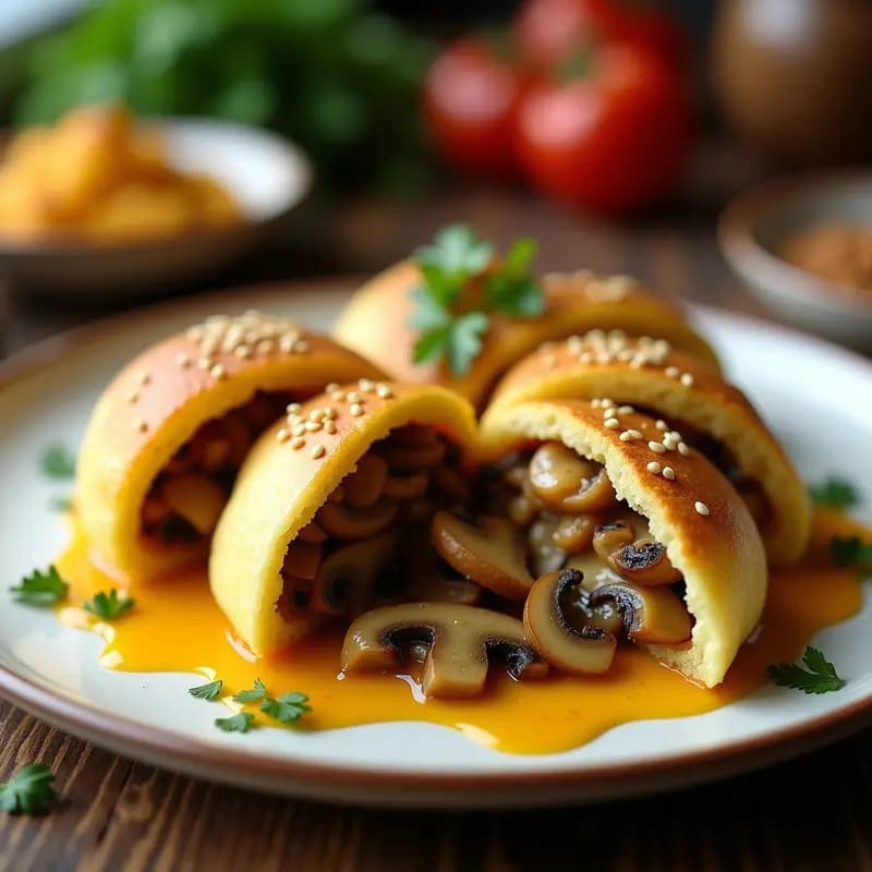 Arepas de Ñame y Hongos Shiitake: Receta Venezolana Sin Gluten con Aji Amarillo