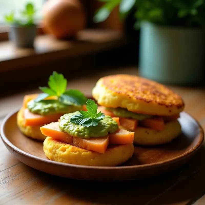 Arepas de Ñame Rellenas de Pescado Ahumado y Guasacaca: Receta Venezolana Sin Gluten