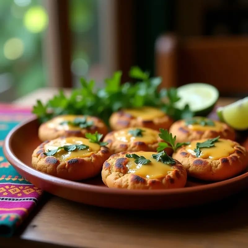 Arepas de Ñame Rellenas de Poblano y Queso Oaxaqueño: Receta Mexicana Sin Gluten y Picante
