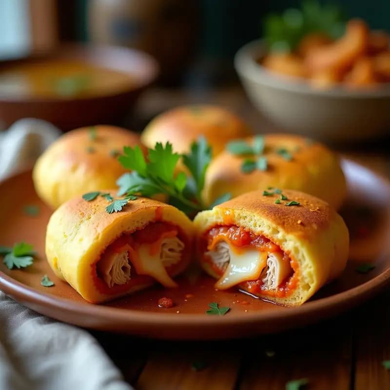 Arepas de Ñame Rellenas de Pull apart de Pollo y Queso: Receta Colombiana para Congelar
