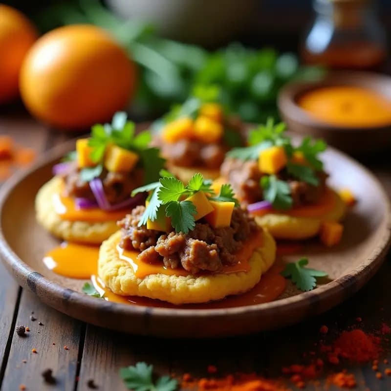 Arepas de Ñame con Relleno de Pulled Pork: Receta Colombiana con Toque Caribeño