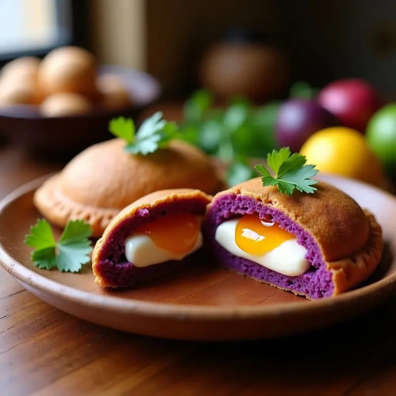 Arepas de Ñame Rellenas de Queso de Anacardos y Mermelada de Guayaba: Receta Venezolana Sin Gluten