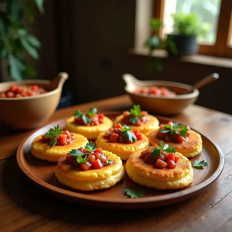 Arepas de Ñame y Queso de Cabra con Hogao Colombiano: Receta Sin Harina y Gluten-Free